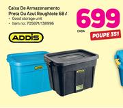 Addis caixa de Armazenamento Preta ou Azul Roughtote-68 Ltr cada