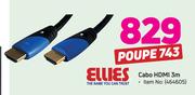 Ellies Cabo HDMI 3m
