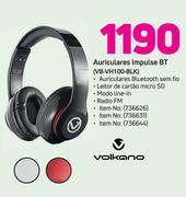 Volkano Auriculares Impulse BT-VB-VH100-BLK