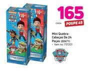 Paw Patrol Mini Quebra Cabecas de 24 Pecas cada