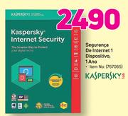 Kaspersky Seguranca de Internet 1 Dispositivo 1 Ano
