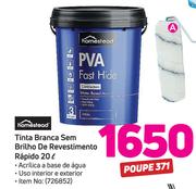 Homestead Tinta branca sem Brilho de Revestimento Rápido-20Ltr