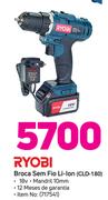 Ryobi Broca sem fio Li-Ion CLD-180
