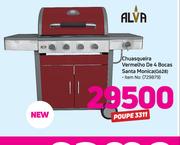 Alva Churrasqueira Vermelho de 4 bocas Santa Monica G628