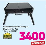 Campmaster Churrasqueira Para Acampar dobrável em Aço