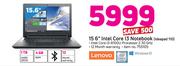 Lenovo 15.6" Intel Core i3 Notebook IDEAPAD 110