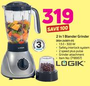 Logik 2 In 1 Blender Grinder RSH-245611-01