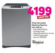 Whirlpool 16Kg Top Loader Washing Machine WTL 1600 SL