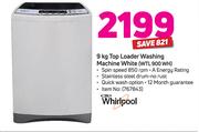 Whirlpool 9Kg Top Loader Washing Machine White WTL 900 WH
