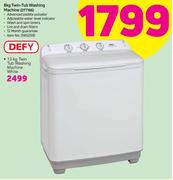 Defy 13Kg Twin Tub Washing Machine White