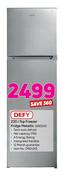 Defy 230Ltr Top Freezer Fridge Metallic DAD241