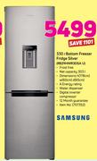Samsung 330Ltr Bottom Freezer Fridge Silver RB29HWR3DSA U