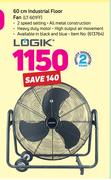 Logik 60cm Industrial Floor Fan LT-601FF