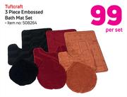 Tuftcraft 3 Piece Embossed Bath Mat Set-Per Set