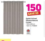 Always Home Eyelet Unlined Panema Natural Curtain-140 x 225cm 