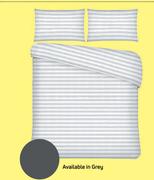 Queen Super Soft Duvet Cover Wide Stripe Assorted Includes Two Matching Pillowcases