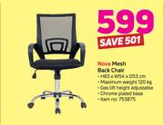 Nova Mesh Back Chair H83 x W54 x D53cm