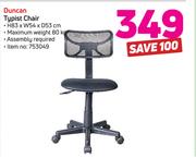 Duncan Typist Chair H83 x W54 x D53cm