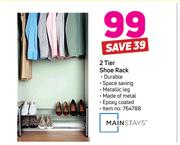 Mainstays 2 Tier Shoe Rack