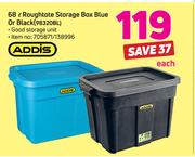 Addis 68Ltr Roughtote Storage Box Blue Or Black 98320BL-Each