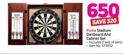 Puma Stadium Dartboard & Cabinet Set Includes 2 Sets Of Darts