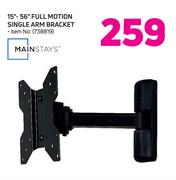 Mainstays 15"-56" Full Motion Single Arm Bracket