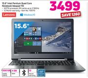 Lenovo 15.6" Intel Pentium Quad Core Notebook IDEAPAD 110