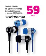 Volkano Stannic Series In Ear Headphones Assorted Colours-Each