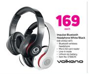 Volkano Impulse Bluetooth Headphone White/Black VB-VH102-WT-Each