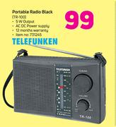 Telefunken Portable Radio Black TR-100