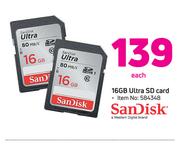 Sandisk 16GB Ultra SD Card-Each