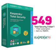 Kaspersky Total Security 3 User 1