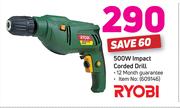 Ryobi 500W Impact Corded Drill