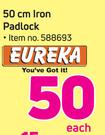 Eureka 50cm Iron Padlock-Each