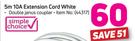 Simple Choice 5m 10A Extension Cord White