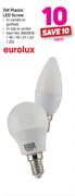 Eurolux 3W Plastic LED Screw-Each