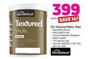 Homestead 20Ltr Textured Walls Matt-Each