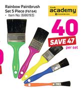 Acdemy Rainbow Paintbrush Set 5 Piece F6164-Per Set