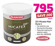Plascon 20Ltr Micatex Matt Dune 4-Each