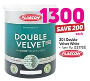 Plascon 20Ltr Double Velvet White-Each