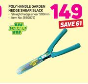 Lasher Poly Handle Garden Hedge Shear Black