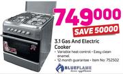 Blueflame 3.1 Gas And Electric Cooker
