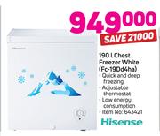 Hisense 190Ltr Chest Freezer White Fc-19Dd4ha