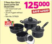 Bon Voyage 7-Piece Non-Stick Solid Lid Pot Set Nck07291
