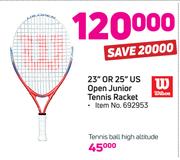Wilson 23” Or 25” US Open Junior Tennis Racket