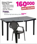 Formosa Galaxy 6 Seater Table Black