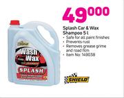 Shield Splash Car & Wax Shampoo-5Ltr