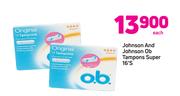 Johnson And Johnson Ob Tampons Super 16’s-Each