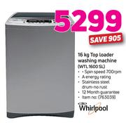 Whirlpool 16Kg Top Loader Washing Machine WTL 1600 SL
