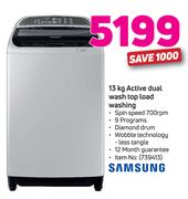 Samsung 13Kg Active Dual Wash Top Load Washing Machine